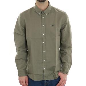 CAMICIA IN LINO SUN68 VERDE